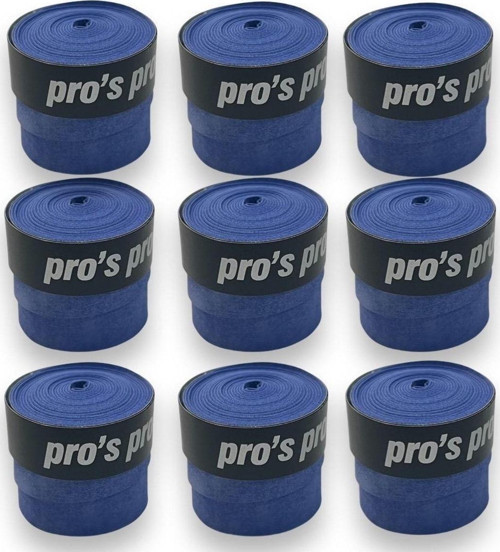 Mavi Aqua Zorb 0.55 Mm Kalınlıkta 9 Adet Overgrip Kumlama Tekniği Tenis Raketi Grip