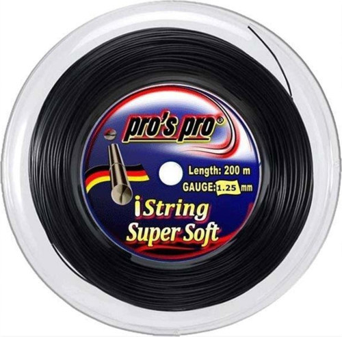 Siyah Istring Super Soft 1.25 Gauge 200 Metre Tenis Raketi Kordaj