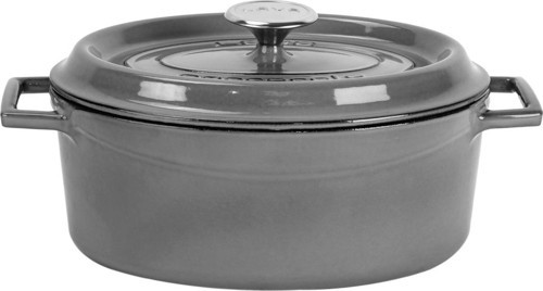 Döküm Oval Tencere Döküm Demir Yekpare Kulplu Premium Serisi Ölçü 21x27cm.