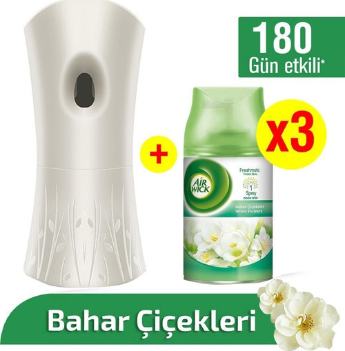 Oda Kokusu Freshmatic Makine + Yedek 250 ml Bahar Çiçekleri x 2 Adet
