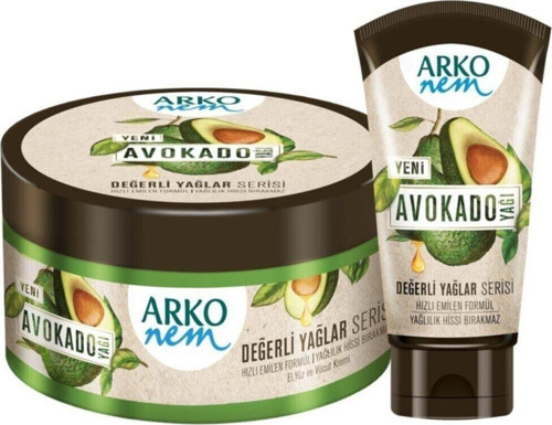 Arko Nem Değerli Yağlar Avokado Yağlı Nemlendirici Krem 250 Ml & 60 Ml