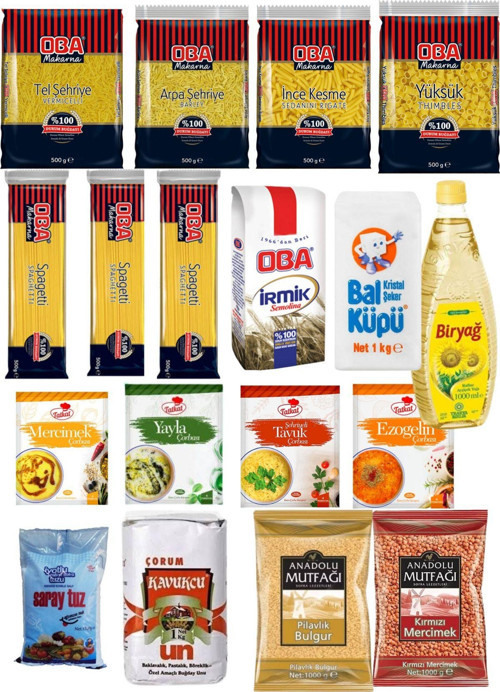 Ramazan paketi kumanya yardım gıda erzak kolisi ekonomik paket 18 parça
