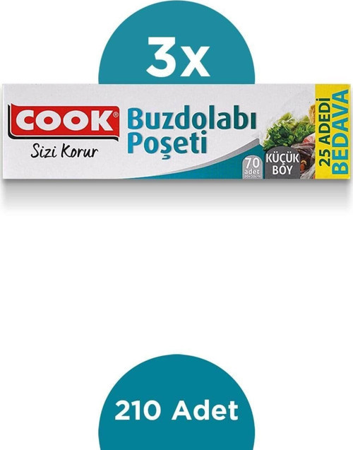 70'li Eko Buzdolabı Poşeti Küçük Boy 20x30 CM 3'lü Paket