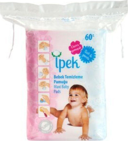 Ipek Bebek Temizleme Pamuğu 24 Paket 1440 Adet 24 Paket *60