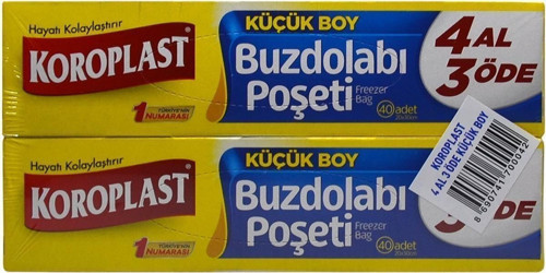 Buzdolabı Poşeti Küçük Boy 4 Al 3 Öde Paketi 4 X 40 Poşet 8690741700042