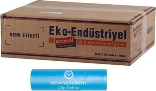 Eko Endüstriyel Çöp Torbası Büyük Boy Mavi 500 Adet
