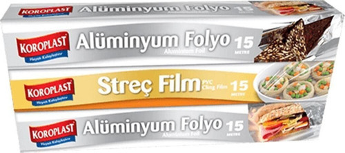 Koroplast 2 X Aluminyum Folyo 15 M Streç Film 15 M