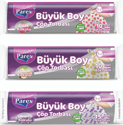 Büzgülü Çilek Limon Lavanta Kok.büyük Boy Çöp Torbası