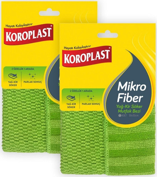 Koroplast Mikrofiber Yağ-kir Söker Mutfak Bezi - 2'li