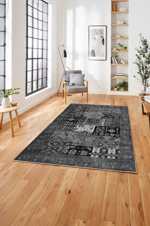Baskılı Etnik Modern Desen Yıkanabilir Kaymaz Taban Yolluk Mutfak Salon Halısı