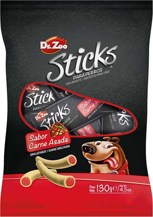 Dr.Zoo Mini Sticks Izgara Etli Köpek Ödülü 130 Gr