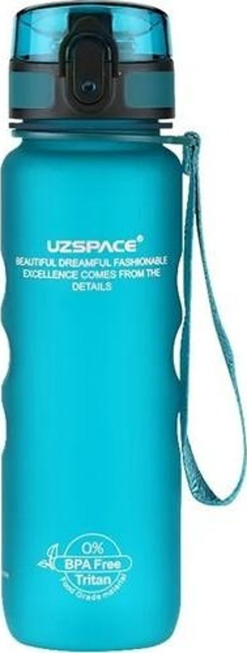 Uzspace 500ML Tutma Destekli Soft-Touch Tritan Su Matarası (Turkuaz) 1215