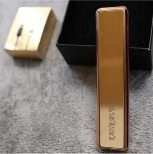 Kişiye Özel METAL SARI USB ŞARJLI ÇAKMAK