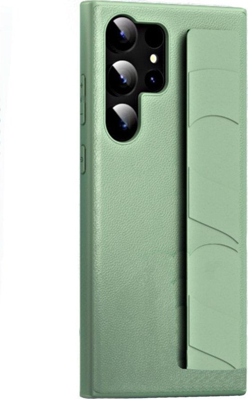Samsung Galaxy S24 Ultra Uyumlu Premium Case Parmak Askılı Telefon Kılıfı Yeşil