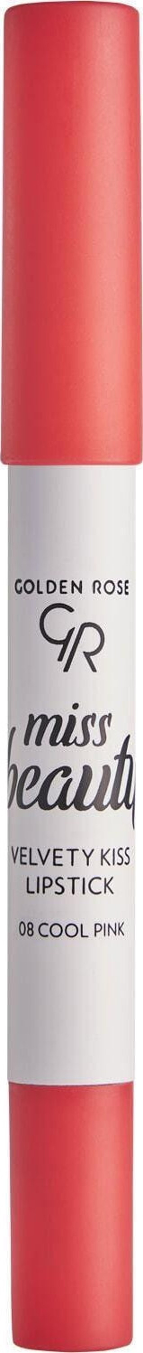 Miss Beauty Velvety Kiss Lipstick No:08 Cool Pink - Mat Kalem Ruj