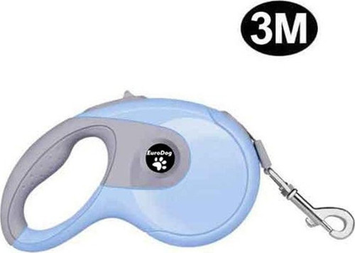 Otomatik Şerit Köpek Gezdirme Tasması 3 Mt Gri-Mavi