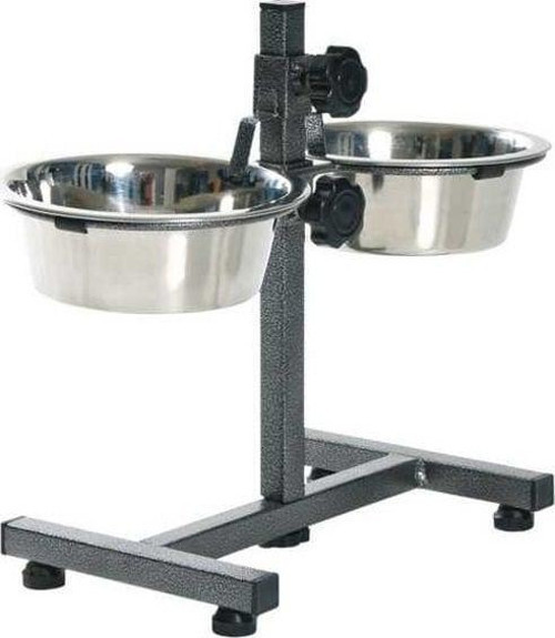 Köpek Paslanmaz Çelik Ayaklı Mama ve Su Kabı 2×1,8Lt 20cm