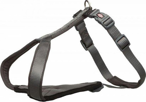 Köpek Premium Göğüs Tasması, M:55-70cm/20mm, Gri