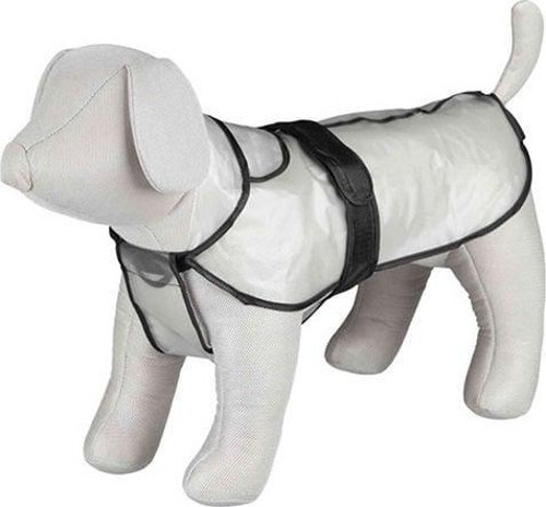 Köpek Yağmurluk S 42cm Transparan Şeffaf Siyah Biyeli