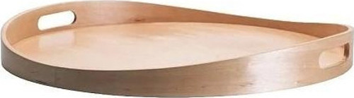 Skala Tepsi̇ - 44 cm Çap - Masi̇f Ahşap Servi̇s Tepsi̇si̇