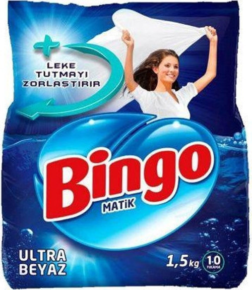 2'li Bingo Matik 1,5 Kg. Ultra Beyaz ( toz deterjan )