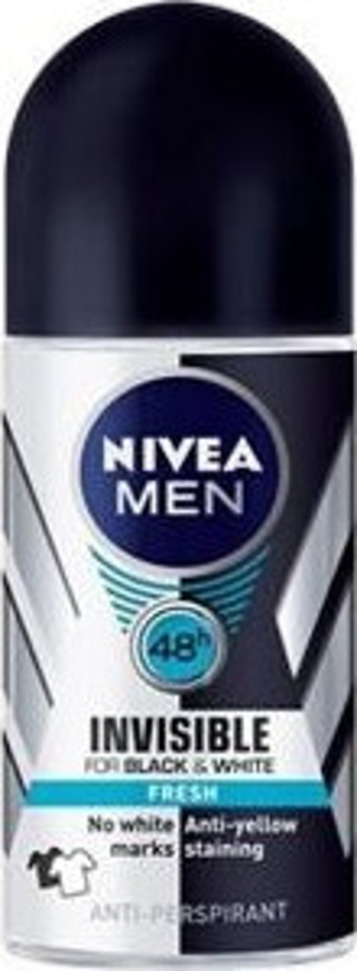 Deo Roll-On 50 ml. Men İnvisible B&W Fresh (24'lü)