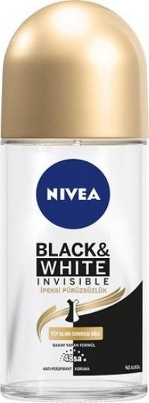 Deo Roll-On 50 ml. Women Invısıble B&W İpeksi (4'lü)