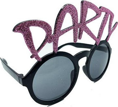 Parti Aksesuar Party Yazılı Simli Pembe Renk Parti Gözlüğü 15x7 cm