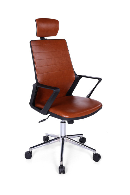 Lizz Kahverengi Deri Yönetici Koltuğu | Ergonomik Başlıklı Ofis Koltuğu Kahverengi