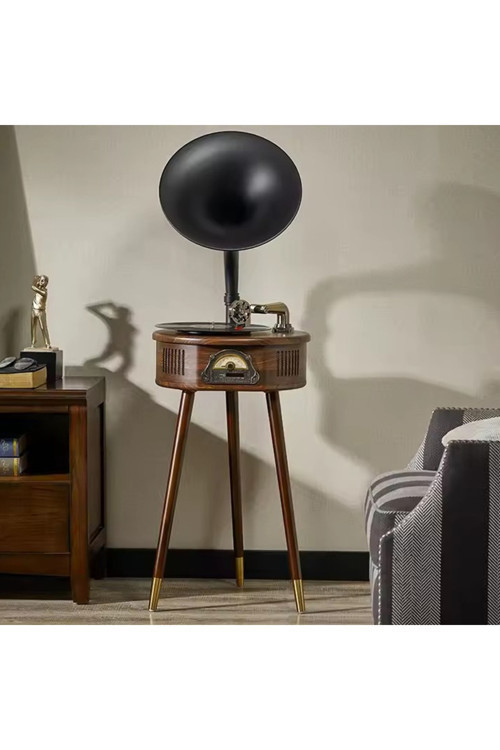 Vintage Dik Gramofon Plak Çalar Bluetooth 4.2 Usb Fm Radyo Uzaktan Kumandalı Sp1806