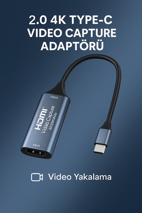 Usb-C 4K Capture Kartı - 30Hz, 2.0 Type-C Görüntü Yakalama Adaptörü, Oyun Ve Yayın İçin