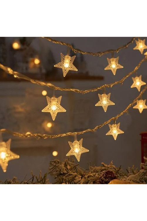 50 Metre Led Işık Yıldız Zinciri Fişli Dekoratif Aydınlatma Ev Oda Balkon Yılbaşı Süsleme Işıkları
