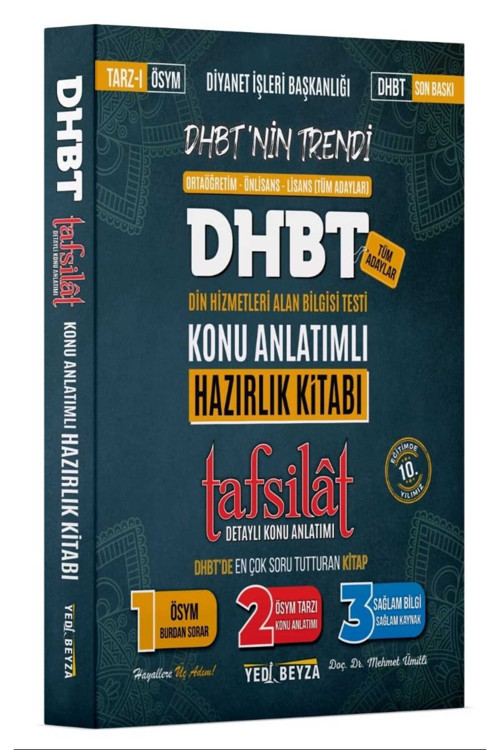 Yedi Beyza Dhbt Tafsilat Konu Anlatımlı Hazırlık Kitabı Doç.Dr Mehmet Ümitli Yedibeyza