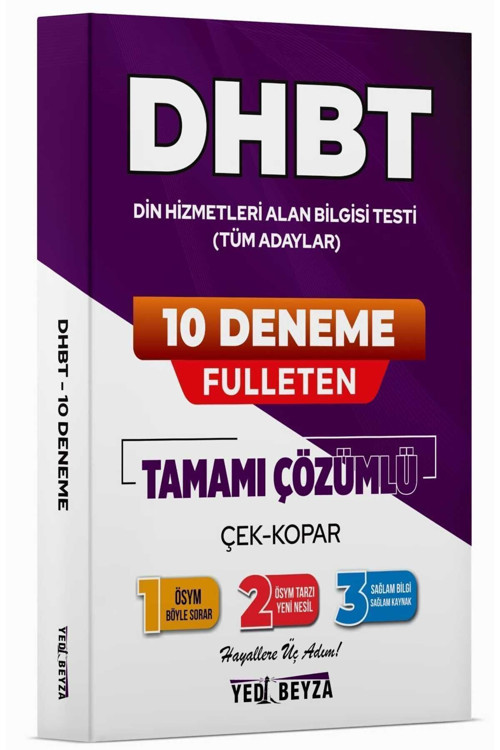 Yedi Beyza 2026 Dhbt Deneme Çözümlü Dhbt Mbsts Dkab Kpss Hazırlık