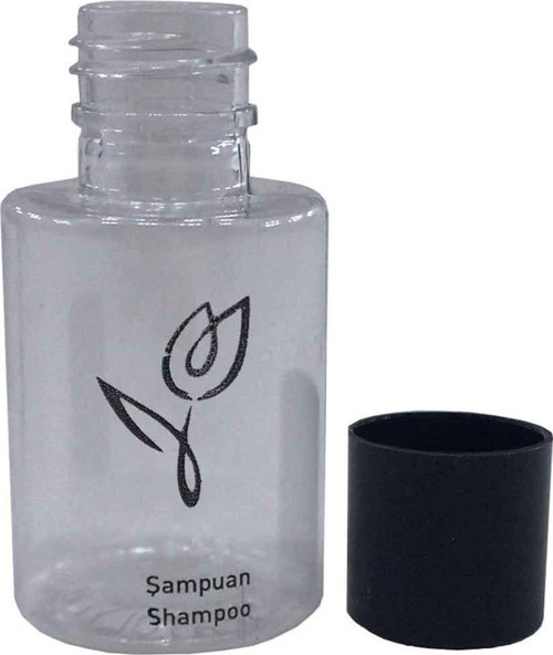 100 Adet Boş Şişe Baskılı Otel Tipi Şampuan Yazılı 30 ML Silindir Şişe Tek Kullanımlık Kullan At