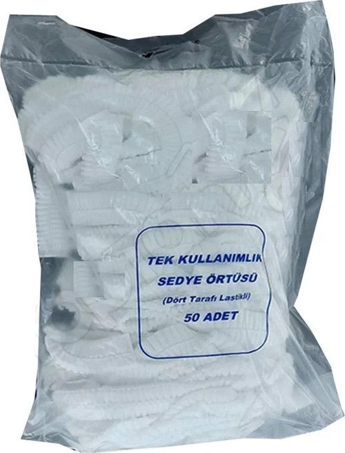 1000 Adet Tek Kullanımlık Lastikli Akordeon 80x240 Masaj Güzellik Salonu Sedye Örtüsü 10-12 Gr