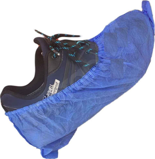 2000 Adet Tela Spunbond Nonwoven Bez Galoş Tek kullanımlık Kaymaz Lastikli Mavi Galoş