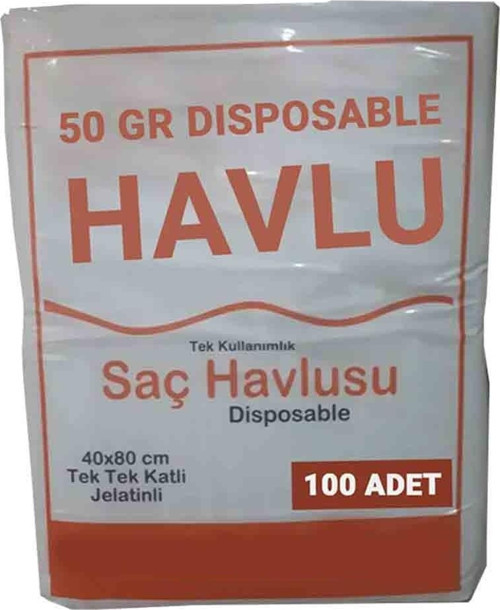 Tek Kullanımlık Otel Buklet Sauna Kuaför Saç Baş Spor Salonu Seyahat Havlusu 50 Gr 40×80 - 300 Adet