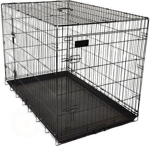 Tel Köpek ve Kedi Kafesi Siyah Medium 47x77x55 Cm