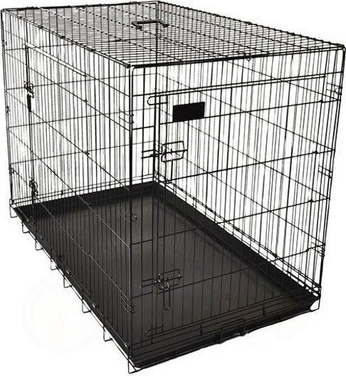 Tel Köpek ve Kedi Kafesi Siyah Small 43x61x50 Cm