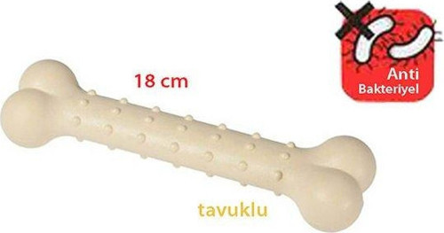 Plastik Köpek Çiğneme Kemiği Tavuklu 18 Cm