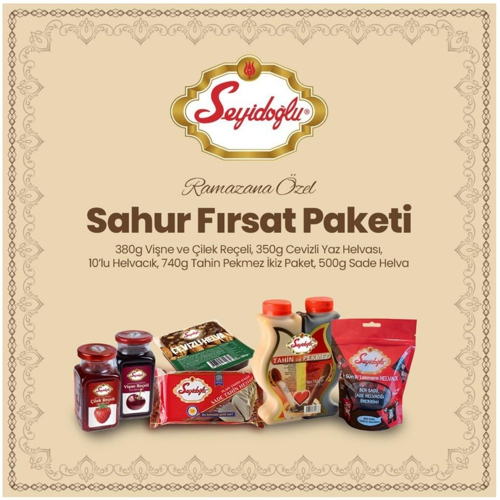 Geleneksel Çilek & Vişne Reçeli + Tahin Helva & Pekmez İkili Set
