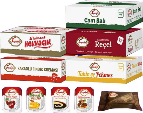 Kahvaltı Seti – Çam Balı, Fındık Kreması, Vişne Reçeli, Tahin Pekmez, Kakaolu Helva
