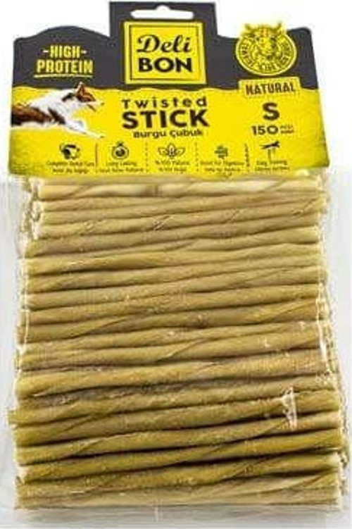 İnce Deri Burgu Çubuk Köpek Ödülü Naturel 150 Adet