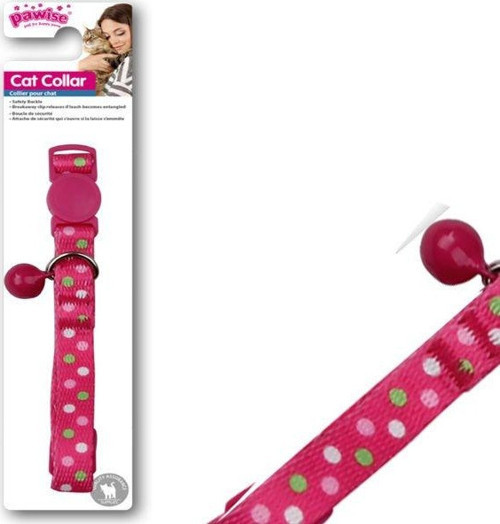 Puantiyeli Pembe Kedi Boyun Tasması 30 cm