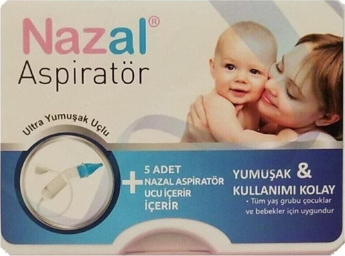 Nazal Burun Aspiratörü Ve 5 Adet Yedek Uç Otribebe Uyumlu Süper Yumuşak Uç