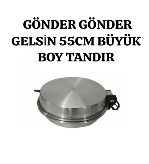 GÖNDER GÖNDER GELSİN 55CM BÜYÜK BOY TANDIR (Kurşun Gri)