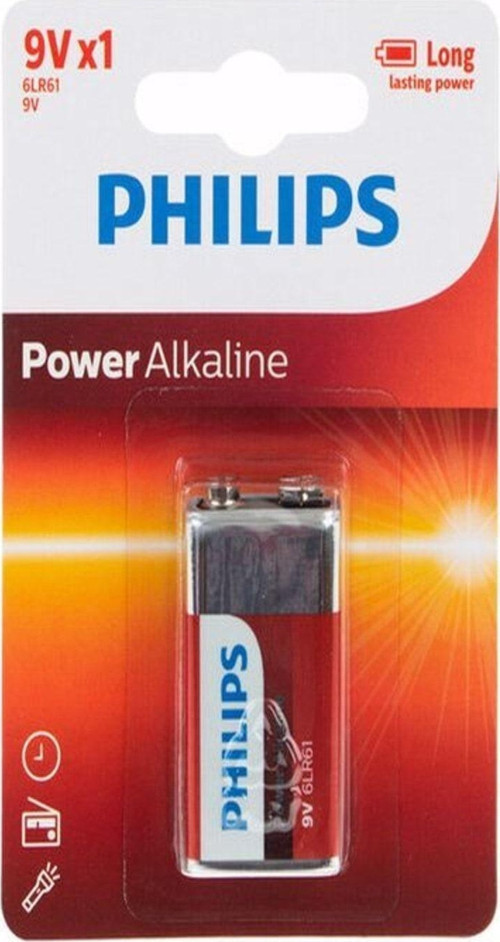 Philips 9v Power Alkaline 6lr61p1b/05 9v X1 Pil 0036 0033
