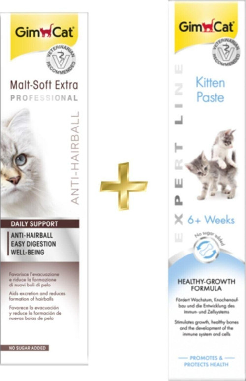 Anti-hairball Malt 100gr + Kitten Paste Kalsiyum Yavru Kedi Vitamin Macunu 50gr