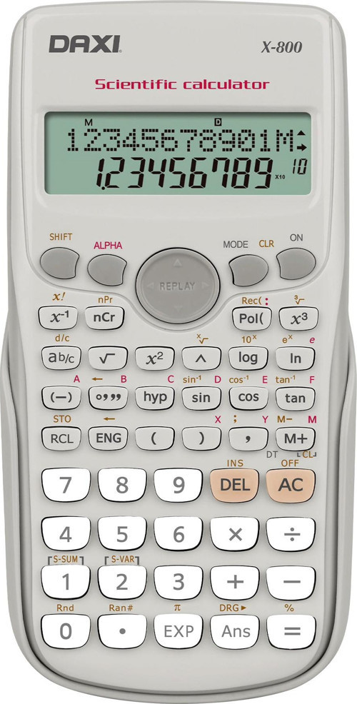 X-800 Gri Bilimsel Hesap Makinesi 240 Fonksiyon